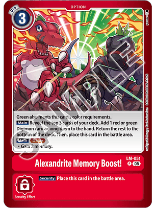 LM-051 (Alternate Art) Alexandrite Memory Boost!