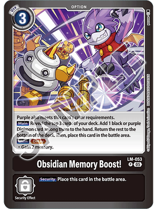 LM-053 (Alternate Art) Obsidian Memory Boost!