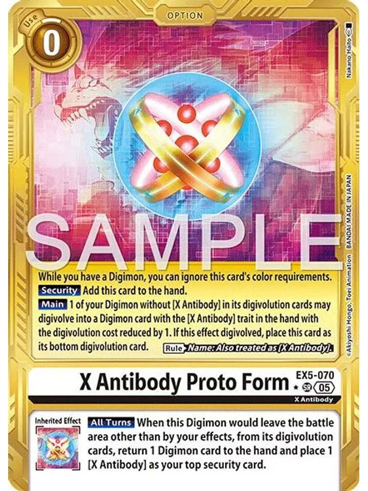 EX5-070 (Alternate Art) X Antibody Proto Form (Gold Border) 1