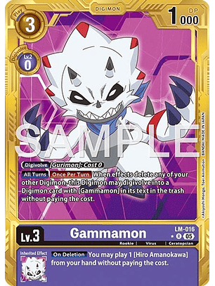 LM-016 (Alternate Art) Gammamon (Gold Border)