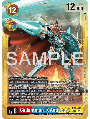 EX8-073 (Alternate Art) Gallantmon (X Antibody) (Gold Border)