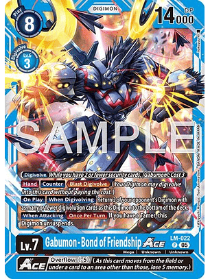 LM-022 P Gabumon - Bond of Friendship ACE (AD01 Reprint)