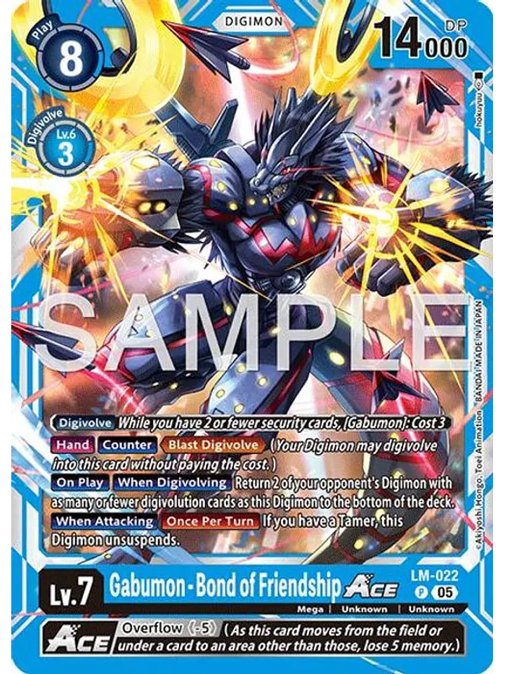 LM-022 P Gabumon - Bond of Friendship ACE (AD01 Reprint) 1