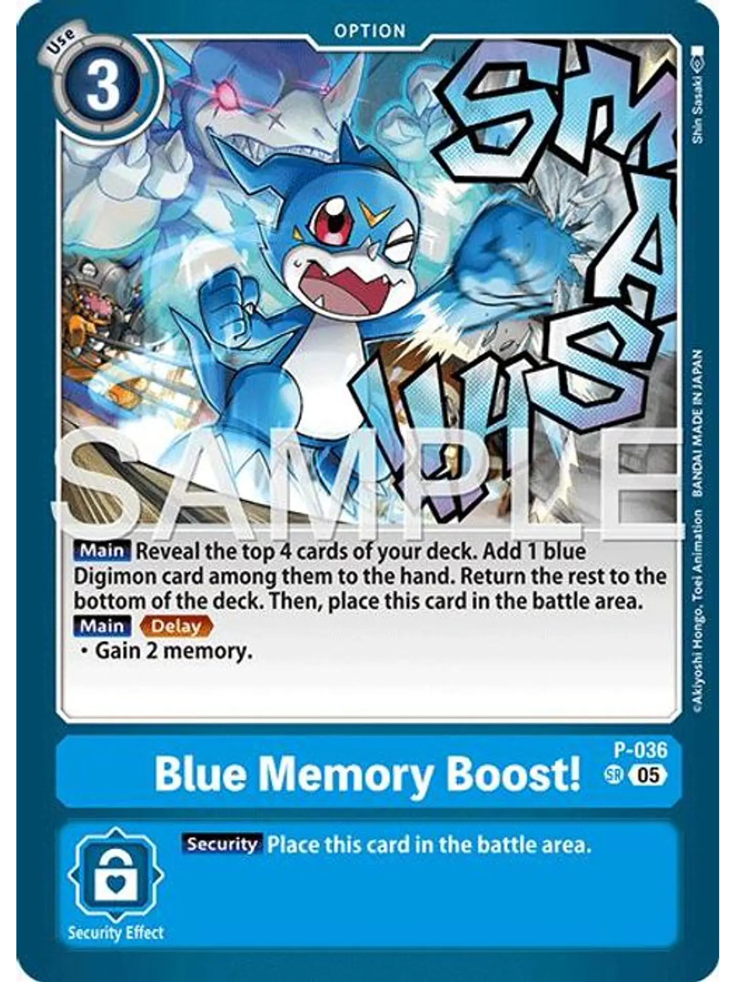 P-036 SR Blue Memory Boost! (AD01 Reprint) 1