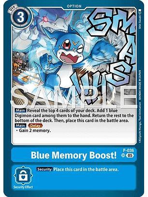 P-036 SR Blue Memory Boost! (AD01 Reprint)