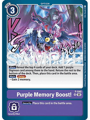 P-040 SR Purple Memory Boost! (AD01 Reprint)
