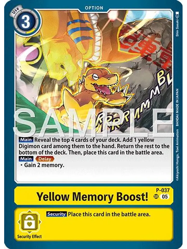 P-037 SR Yellow Memory Boost! (AD01 Reprint) 1