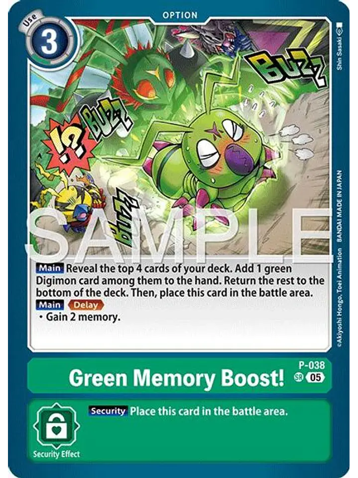 P-038 SR Green Memory Boost! (AD01 Reprint) 1