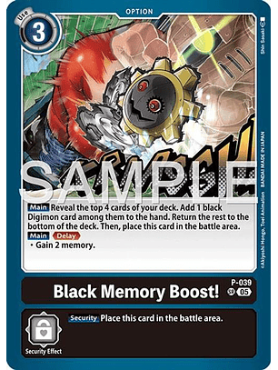 P-039 SR Black Memory Boost! (AD01 Reprint)