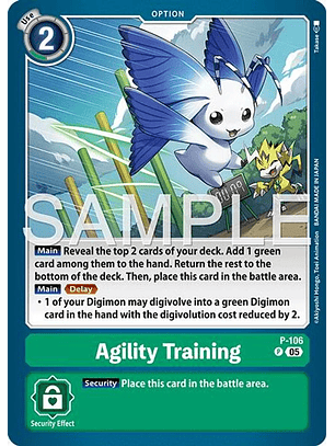 P-106 P Agility Training (AD01 Reprint)