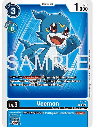 P-117 P Veemon (AD01 Reprint)
