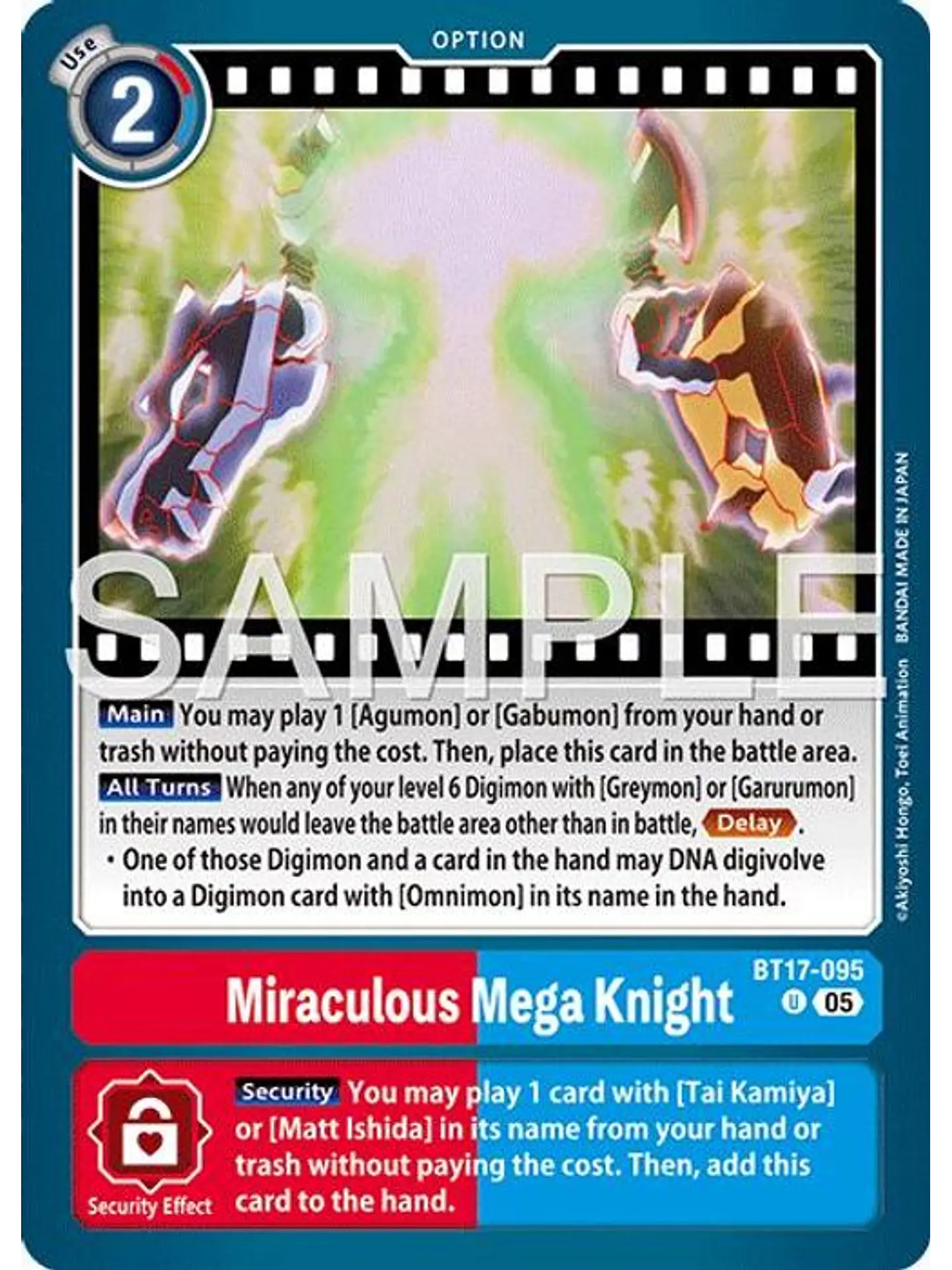 BT17-095 U Miraculous Mega Knight (AD01 Reprint) 1