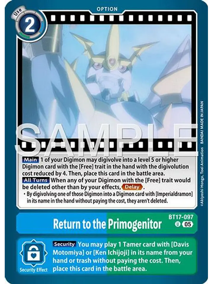 BT17-097 U Return to the Primogenitor (AD01 Reprint) 1