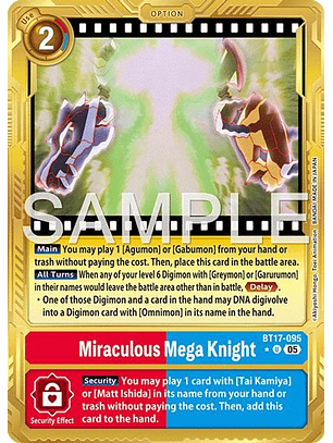 BT17-095 (Alternate Art) Miraculous Mega Knight (Gold Border)