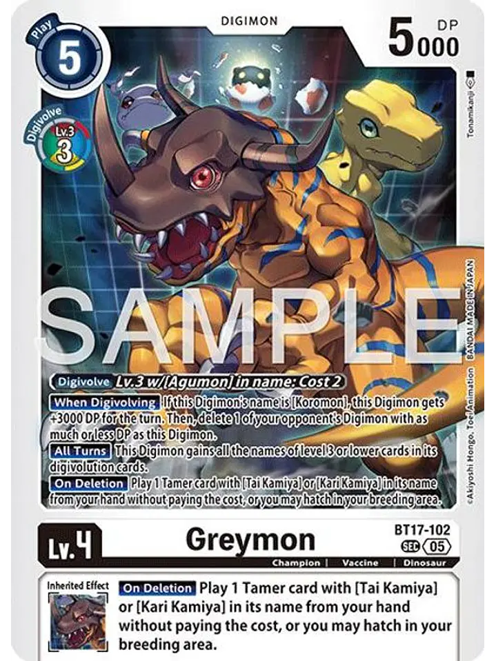 BT17-102 SEC Greymon (AD01 Reprint) 1