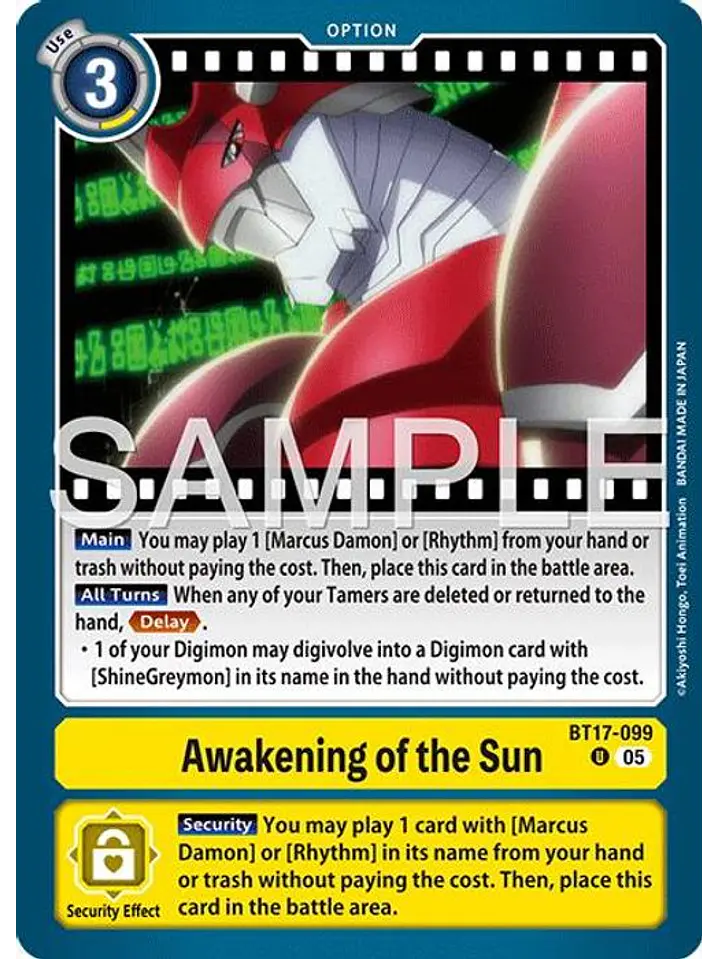 BT17-099 U Awakening of the Sun (AD01 Reprint) 1