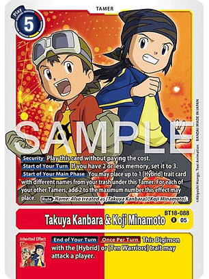 BT18-088 R Takuya Kanbara & Koji Minamoto (AD01 Reprint)