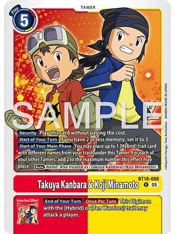 BT18-088 R Takuya Kanbara & Koji Minamoto (AD01 Reprint) 1