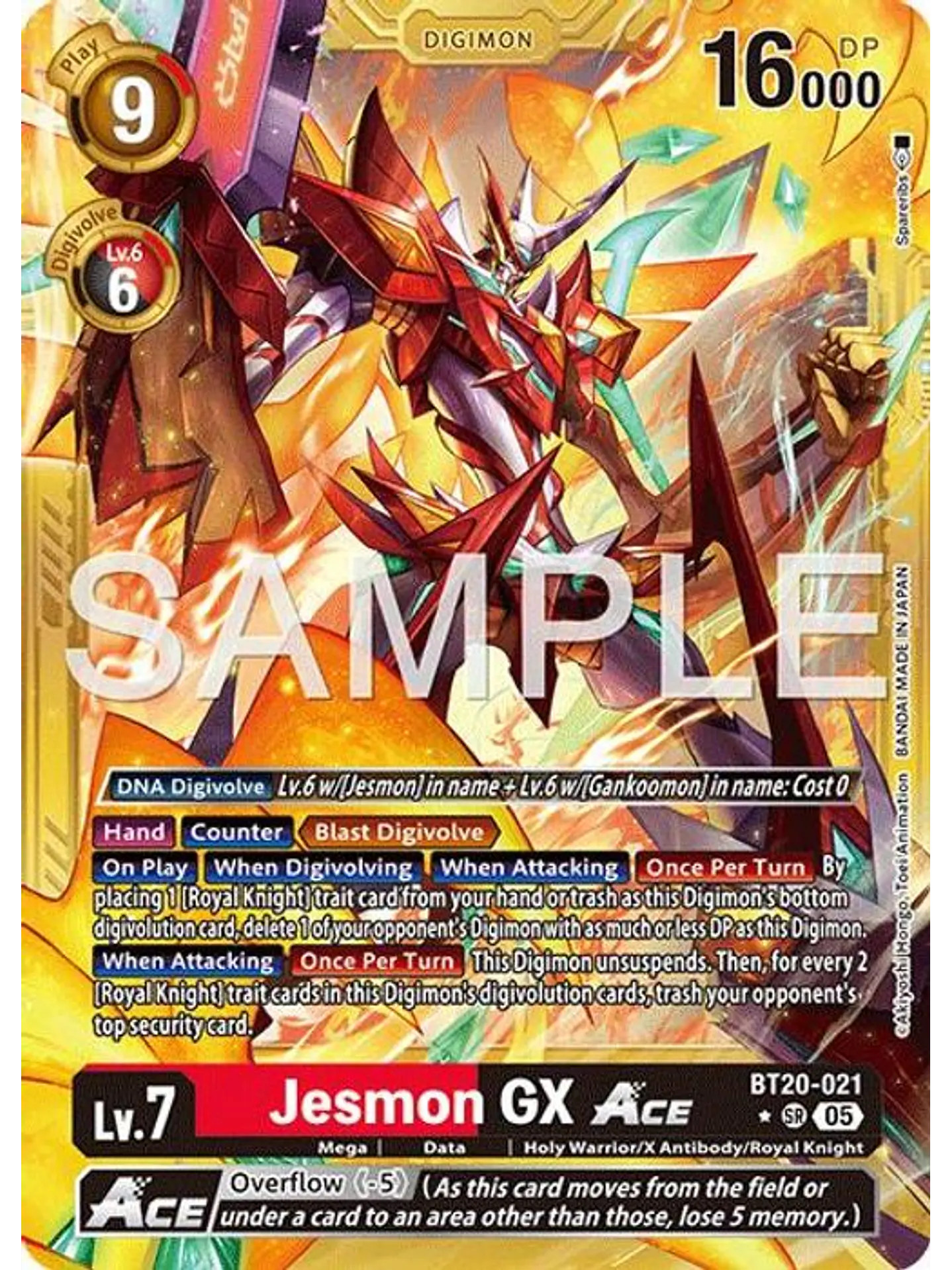 BT20-021 (Alternate Art) Jesmon GX ACE (Gold Border) 1