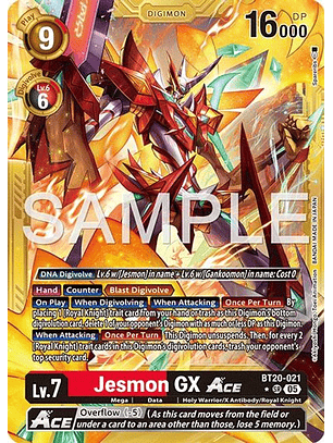 BT20-021 (Alternate Art) Jesmon GX ACE (Gold Border)