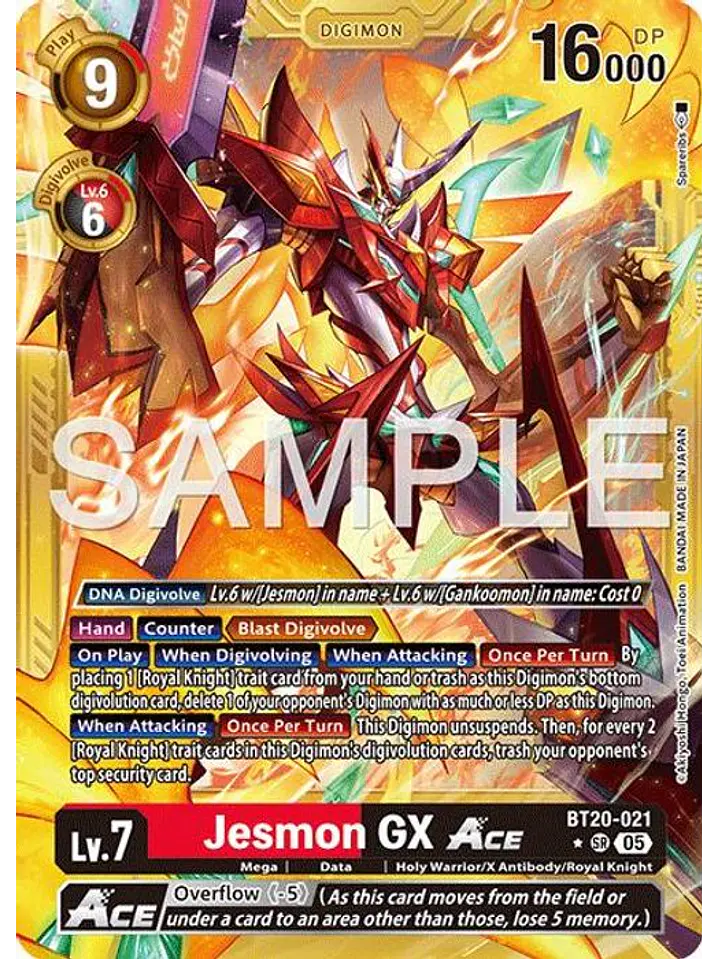 BT20-021 (Alternate Art) Jesmon GX ACE (Gold Border) 1