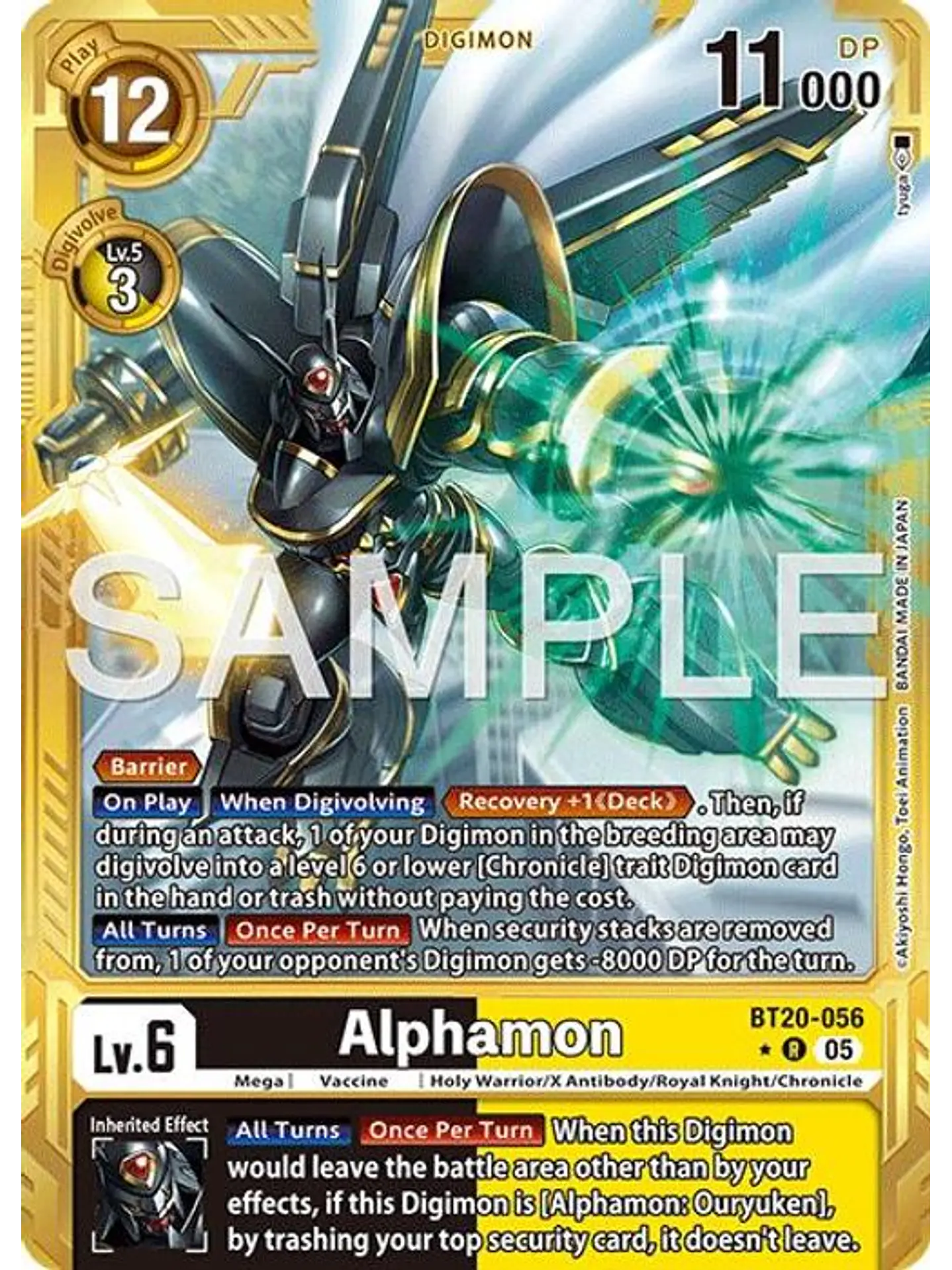 BT20-056 (Alternate Art) Alphamon (Gold Border) 1
