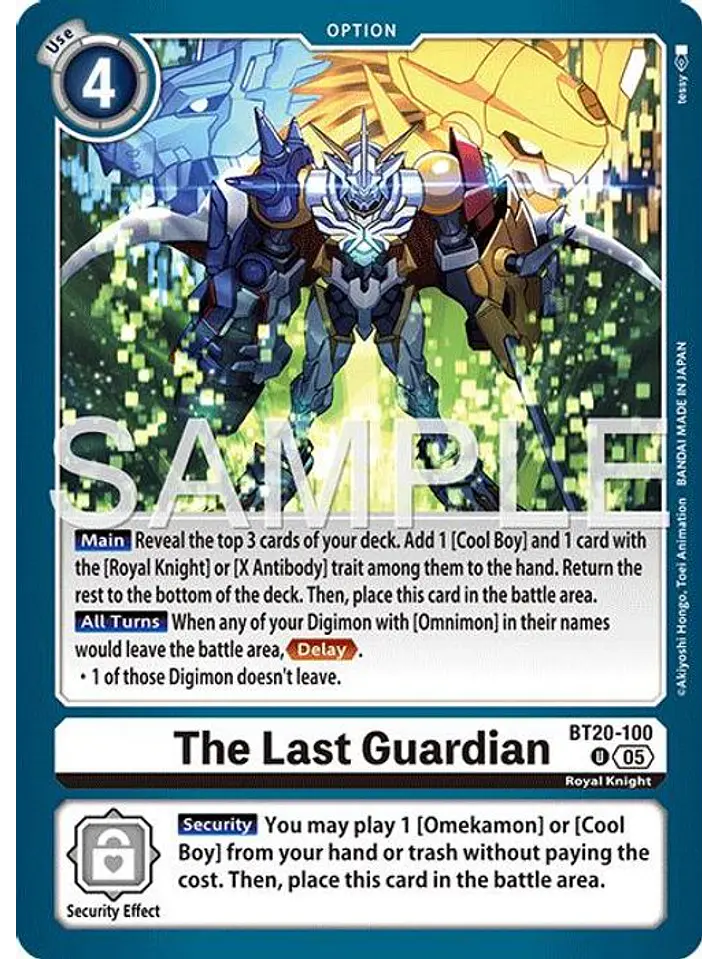 BT20-100 U The Last Guardian (AD01 Reprint) 1