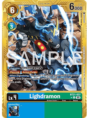 BT21-037 (Alternate Art) Lighdramon (Gold Border)