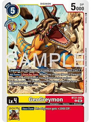 BT21-042 C GeoGreymon (AD01 Reprint)
