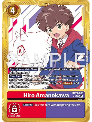 BT21-080 (Alternate Art) Hiro Amanokawa (Gold Border)