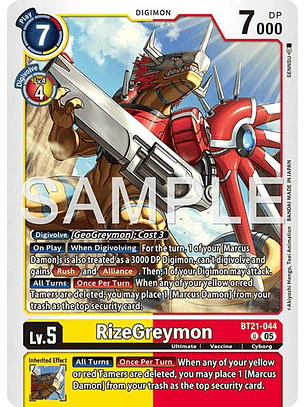 BT21-044 U RizeGreymon (AD01 Reprint)