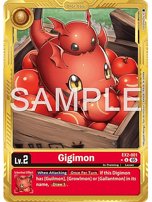 EX2-001 (Alternate Art) Gigimon (Gold Border)