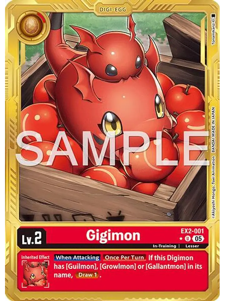 EX2-001 (Alternate Art) Gigimon (Gold Border) 1