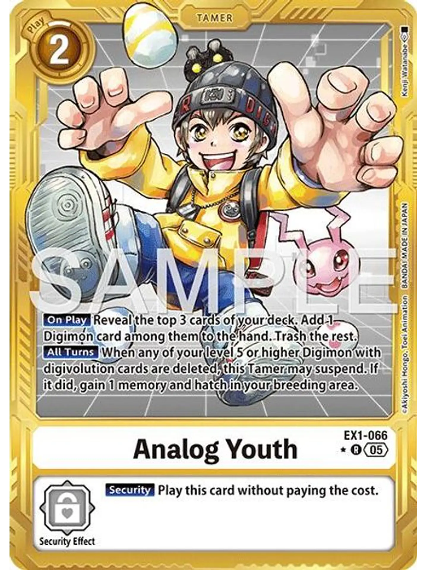 EX1-066 (Alternate Art) Analog Youth (Gold Border) 1