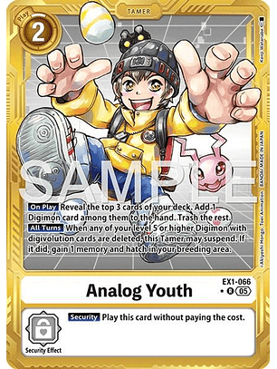 EX1-066 (Alternate Art) Analog Youth (Gold Border)