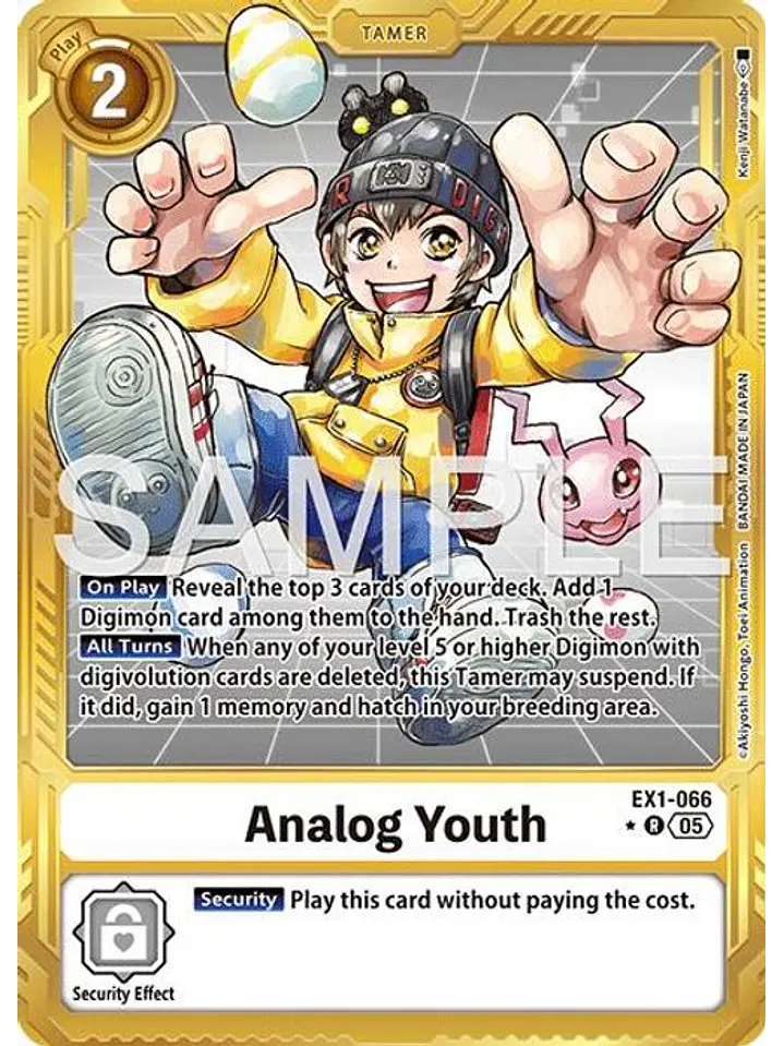 EX1-066 (Alternate Art) Analog Youth (Gold Border) 1