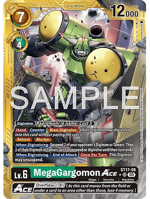 ST17-08 (Alternate Art) MegaGargomon ACE (Gold Border)