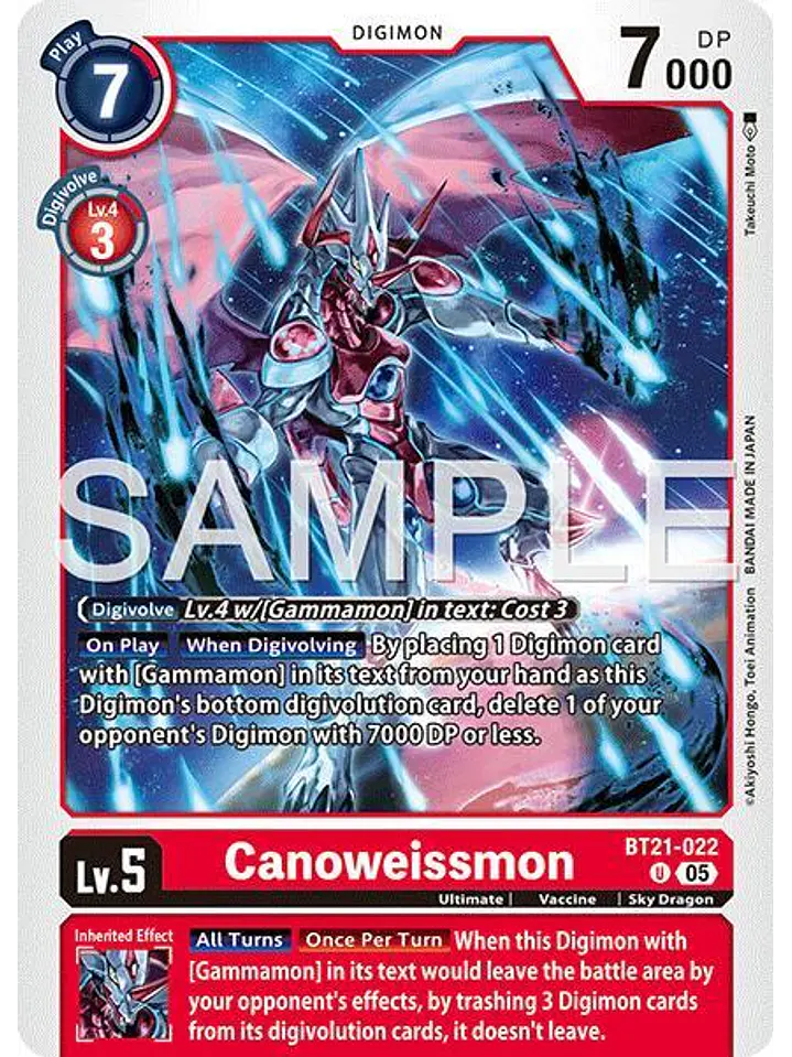 BT21-022 U Canoweissmon (AD01 Reprint) 1