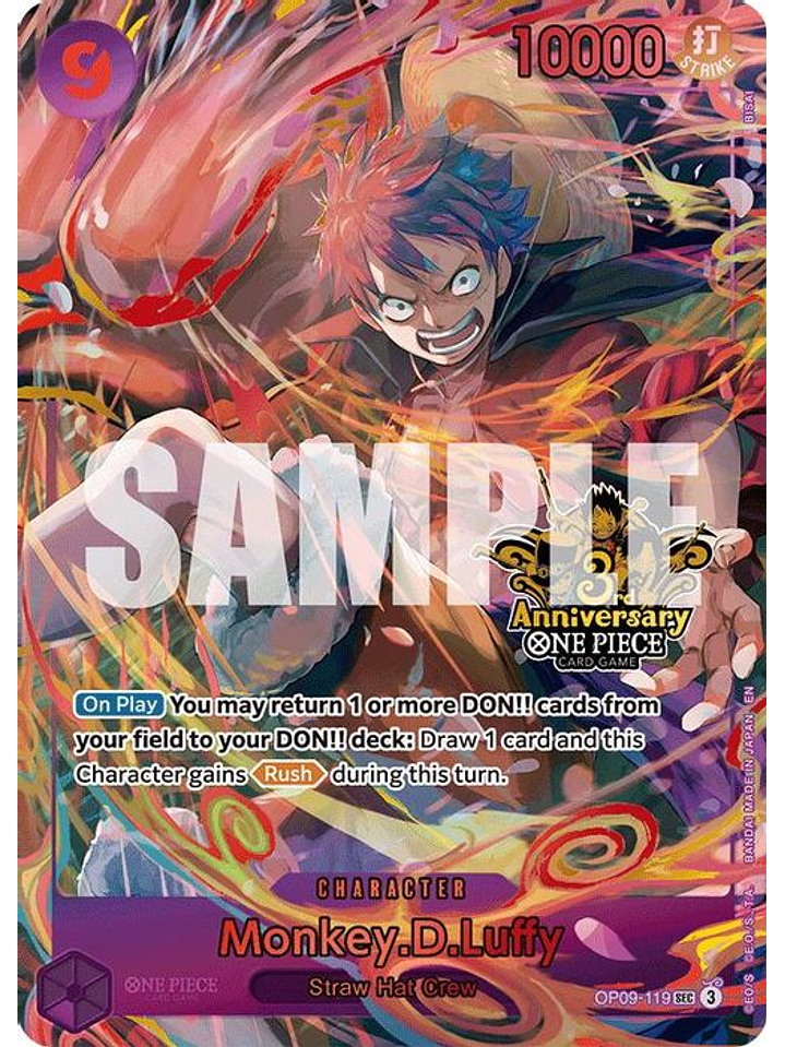 OP09-119 (Alternate Art) Monkey.D.Luffy 1