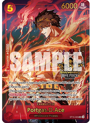 ST15-005 (Alternate Art) Portgas.D.Ace