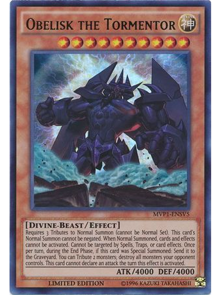 Obelisk the Tormentor - MVP1-ENSV5 - Ultra Rare 1st Edition 1
