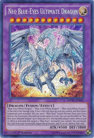 Neo Blue-Eyes Ultimate Dragon - MVP1-ENS01 - Secret Rare 1st Edition