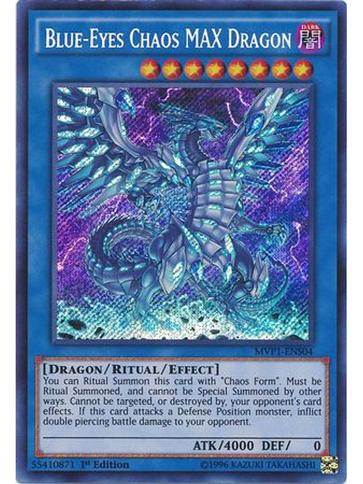 Blue-Eyes Chaos MAX Dragon - MVP1-ENS04 - Secret Rare 1st Edition 1