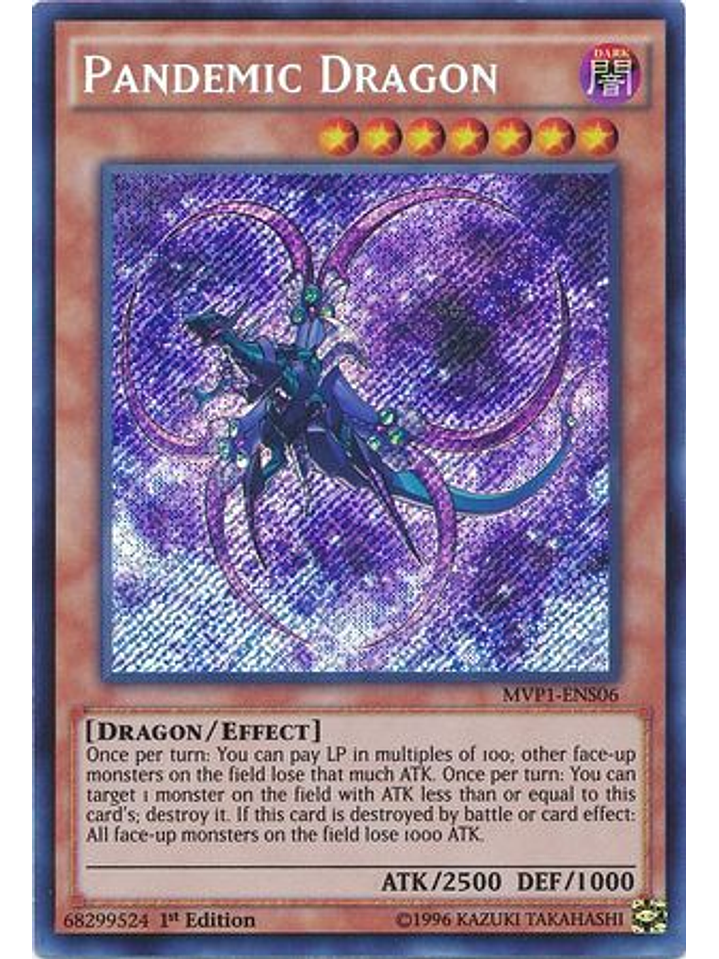 Pandemic Dragon - MVP1-ENS06 - Secret Rare 1st Edition 1