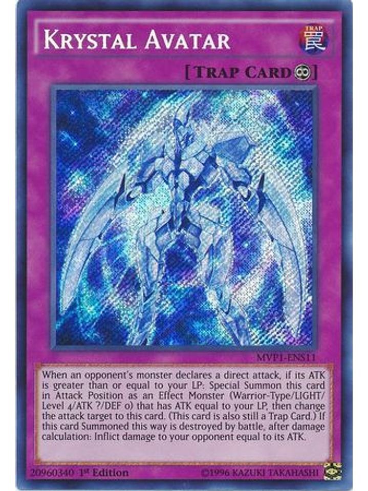 Krystal Avatar - MVP1-ENS11 - Secret Rare 1st Edition 1