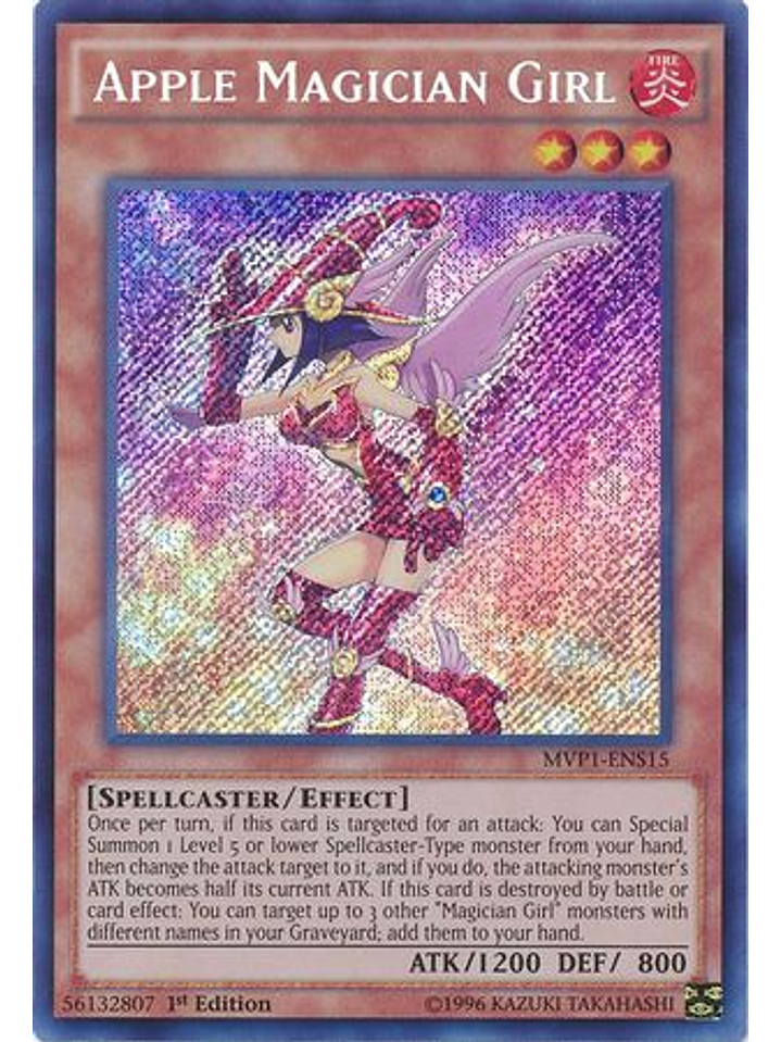 Apple Magician Girl - MVP1-ENS15 - Secret Rare 1st Edition 1