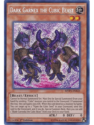 Dark Garnex the Cubic Beast - MVP1-ENS33 - Secret Rare 1st Edition