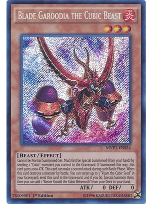 Blade Garoodia the Cubic Beast - MVP1-ENS34 - Secret Rare 1st Edition
