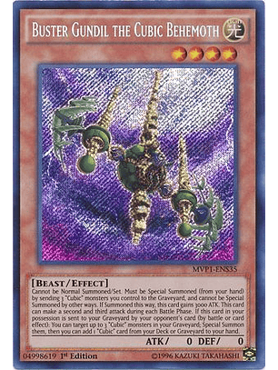 Buster Gundil the Cubic Behemoth - MVP1-ENS35 - Secret Rare 1st Edition