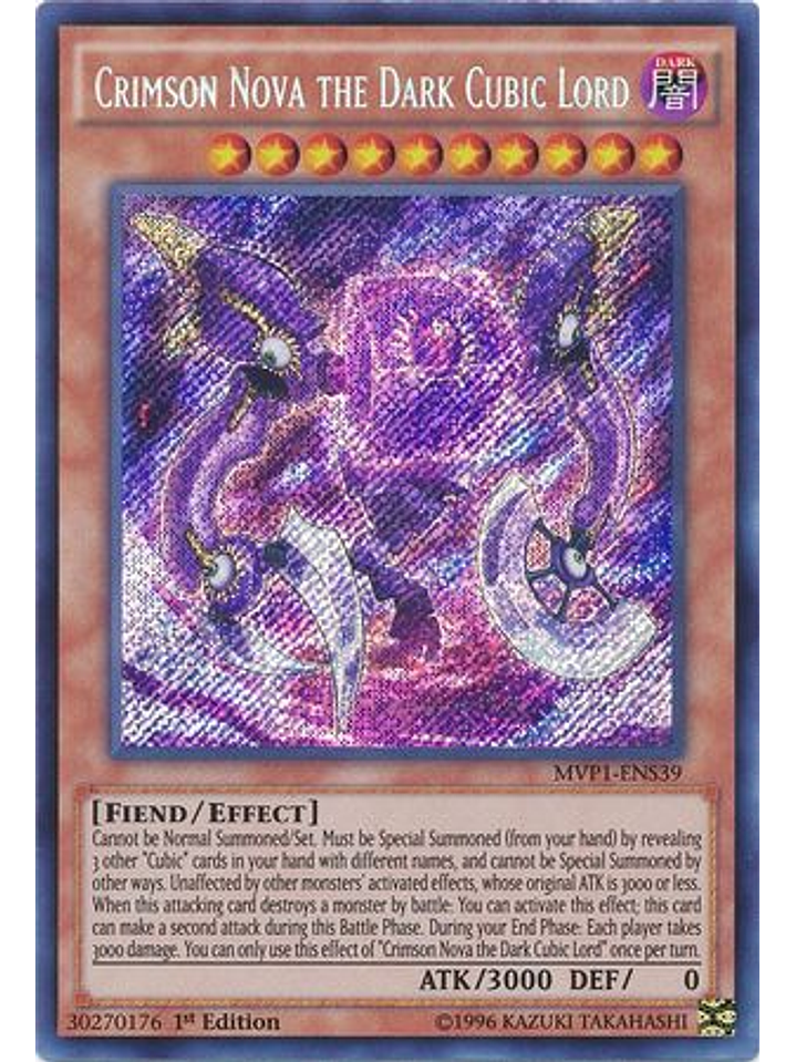 Crimson Nova the Dark Cubic Lord - MVP1-ENS39 - Secret Rare 1st Edition 1